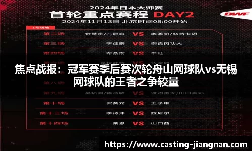焦点战报：冠军赛季后赛次轮舟山网球队vs无锡网球队的王者之争较量