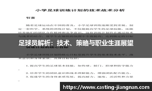 足球员解析：技术、策略与职业生涯展望